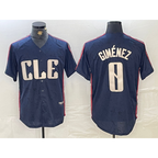 Cleveland Guardians #0 Andres Gimenez Navy Puhics 2024 City Connect Limited Stitched Jersey 2