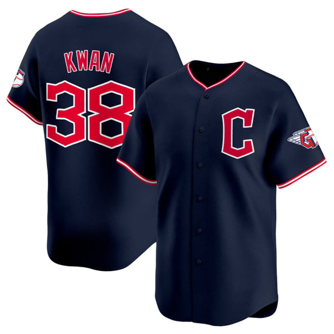 Cleveland Guardians #38 Steven Kwan Navy Puhics 2025 Alternate Limited Stitched Jersey