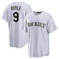 Colorado Rockies #9 Brenton Doyle White Puhics Home Replica Jersey