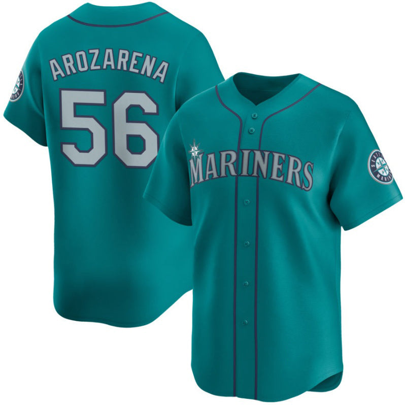 Seattle Mariners #56 Randy Arozarena Aqua Puhics Alternate Limited Stitched jersey