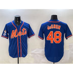 New York Mets #48 Jacob DeGrom Royal Puhics 2025 Spring Training Cool Base Stitched Jersey