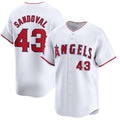 Los Angeles Angels #43 Patrick Sandoval White Puhics Home Limited Stitched Jersey