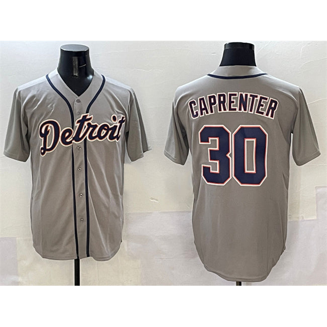 Detroit Tigers #30 Kerry Carpenter Grey Puhics Cool Base Stitched Jersey
