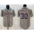 Detroit Tigers #30 Kerry Carpenter Grey Puhics Cool Base Stitched Jersey
