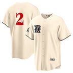 Texas Rangers #2 Marcus Semien Cream Puhics 2023 City Connect Cool Base Stitched Jersey