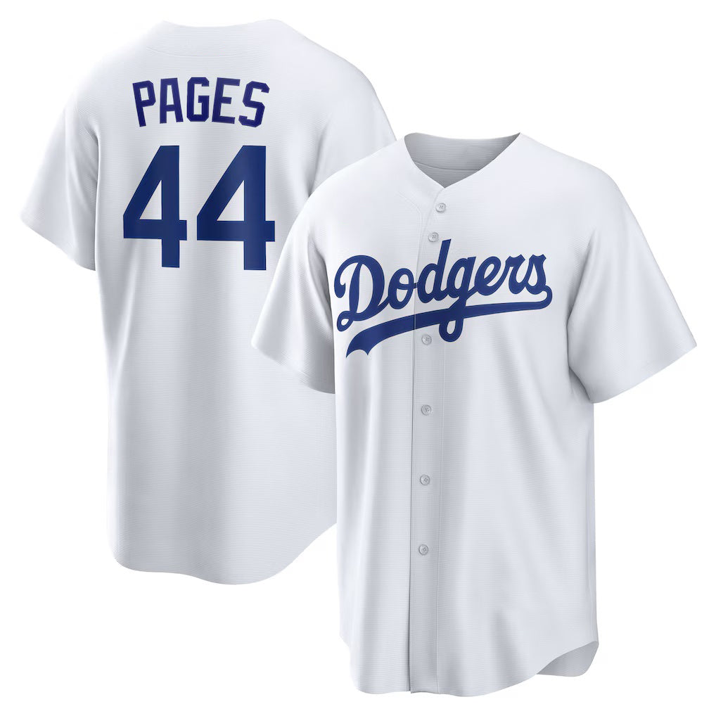 Los Angeles Dodgers #44 Andy Pages White Puhics Home Replica Jersey