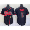 Cincinnati Reds #6 Jonathan India Number Black Puhics 2023 City Connect With Patch Stitched Jersey