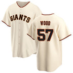 San Francisco Giants #57 Alex Wood Cream Puhics Home Jersey