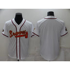 Atlanta Braves Blank 2022 White Gold Puhics World Series Champions Program Cool Base Stitched Jersey
