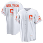 San Francisco Giants #5 Mike Yastrzemski White Puhics 2021 City Connect Cool Base Jersey