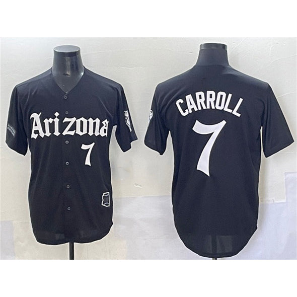 Arizona Diamondbacks #7 Corbin Carroll Black Puhics 'Gothic Desert Fang Edition' Vapor Limited Stitched Jersey
