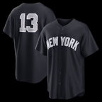 New York Yankees #13 Jazz Chisholm Jr. Navy Puhics Alternate Replica Jersey