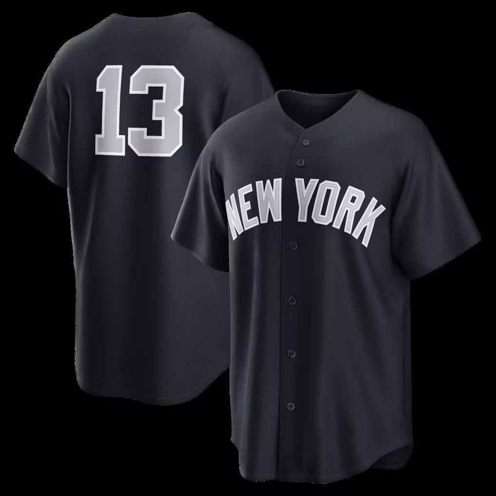 New York Yankees #13 Jazz Chisholm Jr. Navy Puhics Alternate Replica Jersey 2