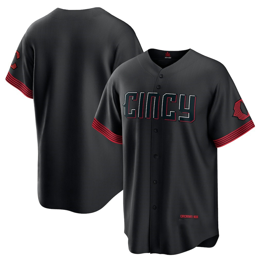 Cincinnati Reds Black Puhics City Connect Replica Jersey
