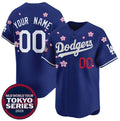 Custom Los Angeles Dodgers Active Player Royal Puhics 2025 Tokyo Series Limited Stitched Jersey