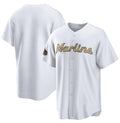 Miami Marlins Blank White Puhics 2022 All-Star Cool Base Stitched Jersey