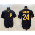 Pittsburgh Pirates #24 Barry Bonds Black Puhics Cool Base Stitched Jersey