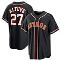 Houston Astros #27 Jose Altuve 2026 Black Puhics Out Stitched Jersey