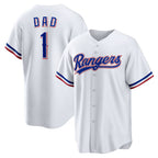 Texas Rangers #1 Dad Home White Puhics Replica Jersey