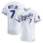 Kansas City Royals #7 Bobby Witt Jr. White Puhics Home Elite Player Jersey