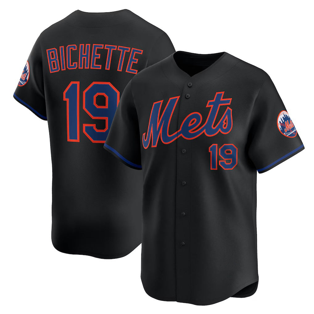 New York Mets #19 Bo Bichette Black Puhics Alternate Limited Jersey