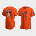 Houston Astros #10 Yuli Gurriel Orange Puhics 60th Anniversary Flex Base Stitched Jersey