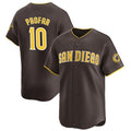 San Diego Padres #10 Jurickson Profar Brown Puhics 2024 Away Limited Stitched Jersey