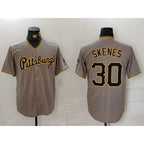Pittsburgh Pirates #30 Paul Skenes Grey Puhics Stitched Jersey