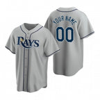 Custom Tampa Bay Rays Gray Puhics 2020 Stitched Cool Base Road Jersey