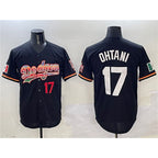 Los Angeles Dodgers #17 Shohei Ohtani Black Puhics Mexico Limited Stitched Jersey