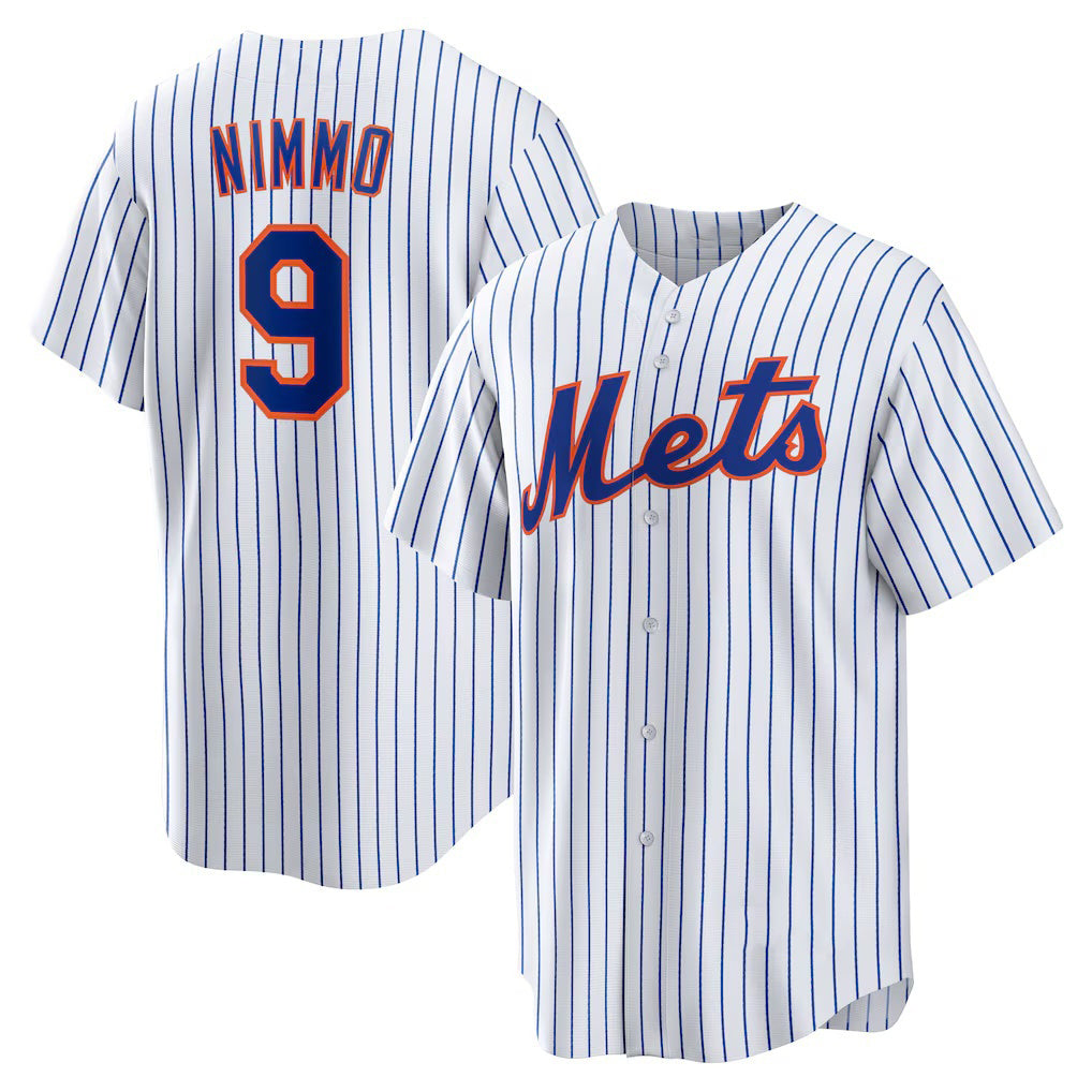 New York Mets #9 Brandon Nimmo White Puhics Home Replica Jersey