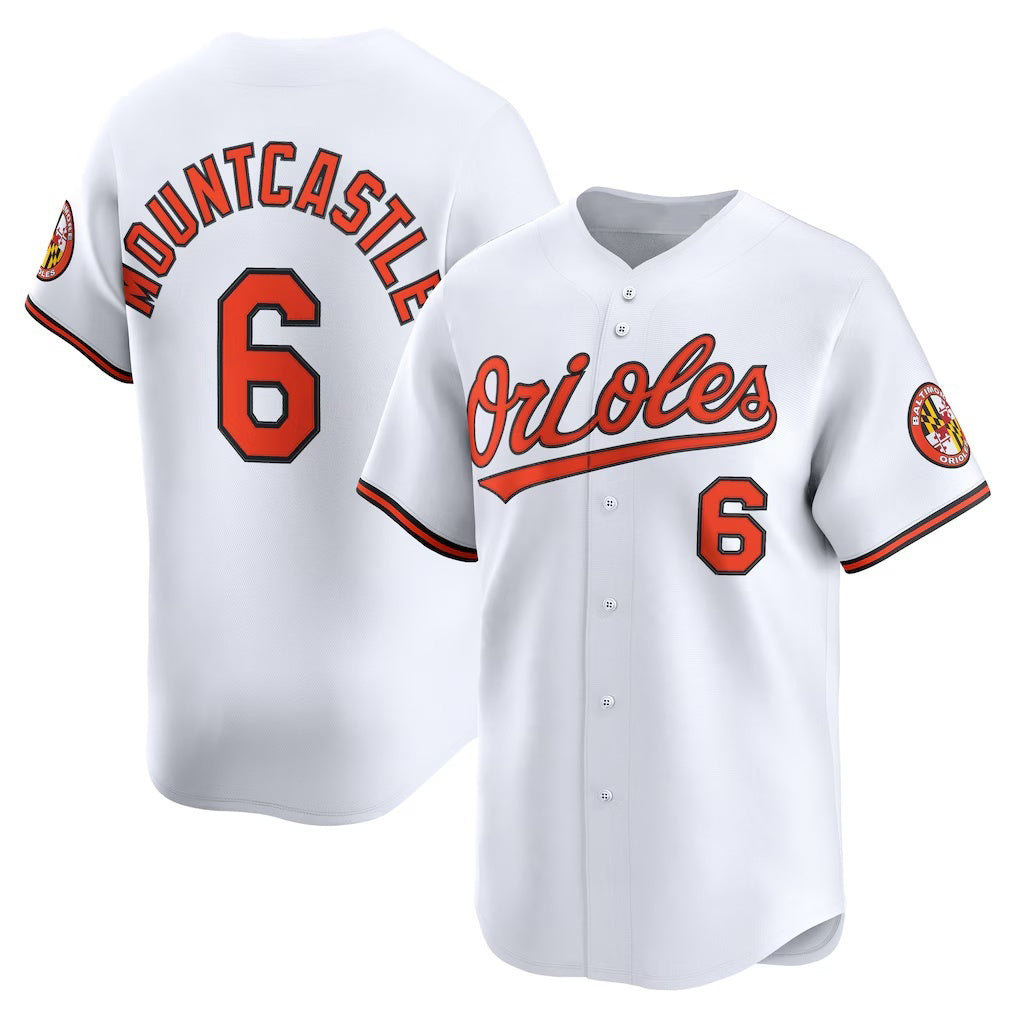 Baltimore Orioles #6 Ryan Mountcastle White Puhics Home Limited Player Jersey