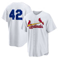 St. Louis Cardinals #42 Jackie Robinson White Puhics Home 2025 Day Replica Jersey