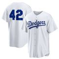 Los Angeles Dodgers #42 White Puhics Home 2025 Jackie Robinson Day Replica Jersey
