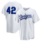 Los Angeles Dodgers #42 White Puhics Home 2025 Jackie Robinson Day Replica Jersey