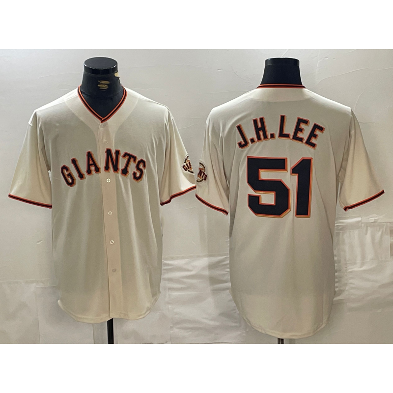 San Francisco Giants #51 Jung Hoo Lee Cream Puhics 2024 Home Limited Stitched Jersey