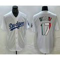 Los Angeles Dodgers #17 Shohei Ohtani Mexico White Puhics Cool Base Stitched Jersey 2