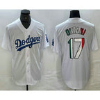 Los Angeles Dodgers #17 Shohei Ohtani Mexico White Puhics Cool Base Stitched Jersey 2