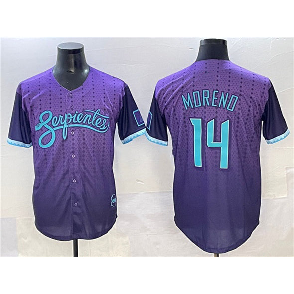 Arizona Diamondbacks #14 Gabriel Moreno Purple Puhics 2025 City Connect Limited Stitched Jersey