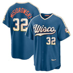 Milwaukee Brewers #32 Jacob Misiorowski Mineral Blue Puhics 2026 City Connect Stadium Jersey