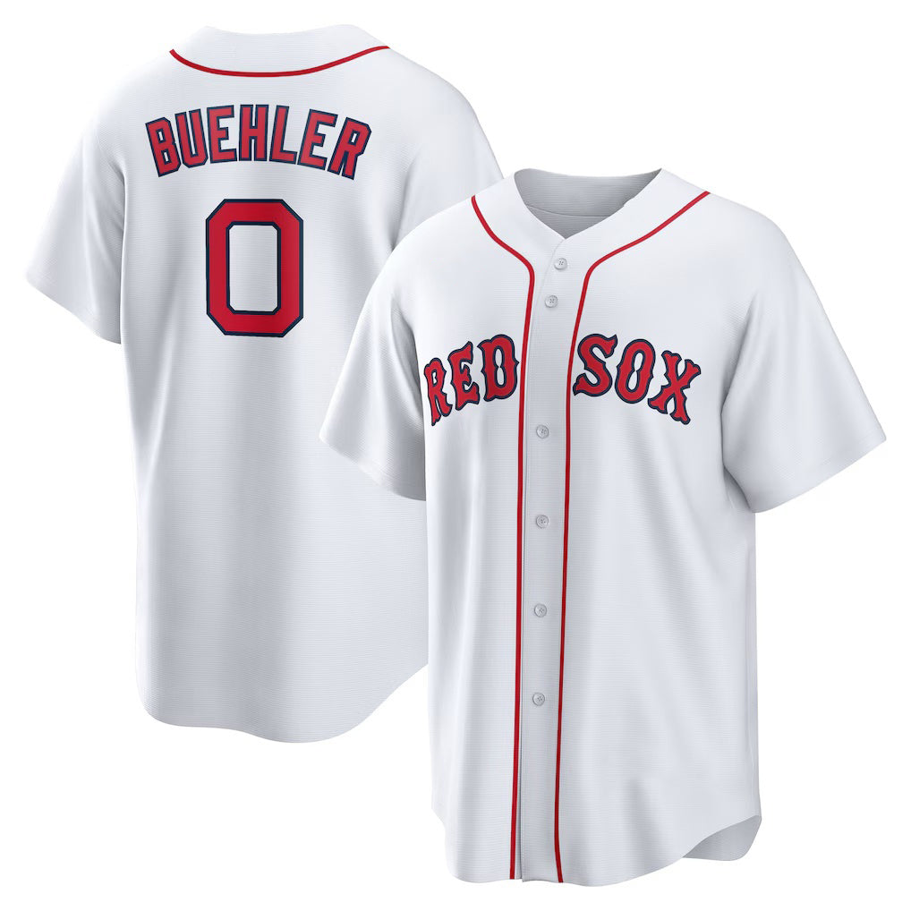 Boston Red Sox #0 Walker Buehler White Puhics Home Replica Jersey