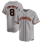 San Francisco Giants #8 Michael Conforto Gray Puhics Cool Base Stitched Jersey