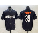 Baltimore Orioles #39 Corbin Burnes Black Puhics 2023 City Connect Cool Base Stitched Jersey