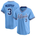 Atlanta Braves #3 Dale Murphy Light Blue Puhics Throwback Cooperstown Collection Limited Jersey