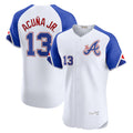 Atlanta Braves #13 Ronald Acu?a Jr. White Puhics City Connect Elite Jersey