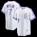 Kansas City Royals #7 Bobby Witt Jr. White Puhics 2026 City Connect Stadium Jersey