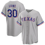 Texas Rangers #30 Nathaniel Lowe Gray Puhics Cool Base Stitched Jersey