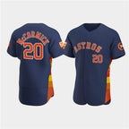 Houston Astros #20 Chas McCormick Navy Puhics 60th Anniversary Flex Base Stitched Jersey