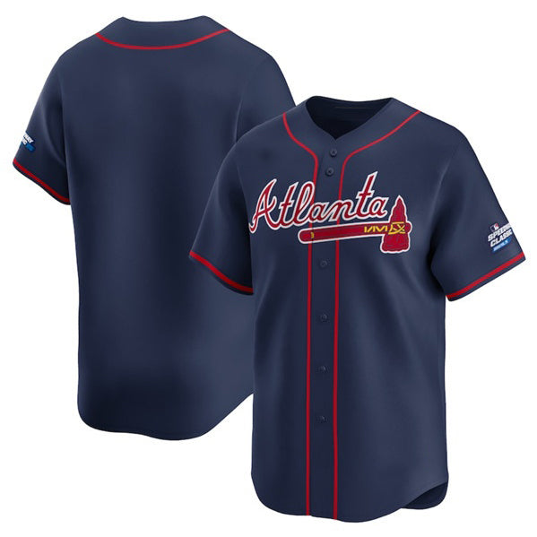 Atlanta Braves Blank Navy Puhics 2025 Speedway Classic Alternate Limited Stitched Jersey