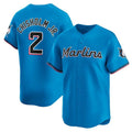 Miami Marlins #2 Jazz Chisholm Jr. Blue Puhics Limited Stitched Jersey